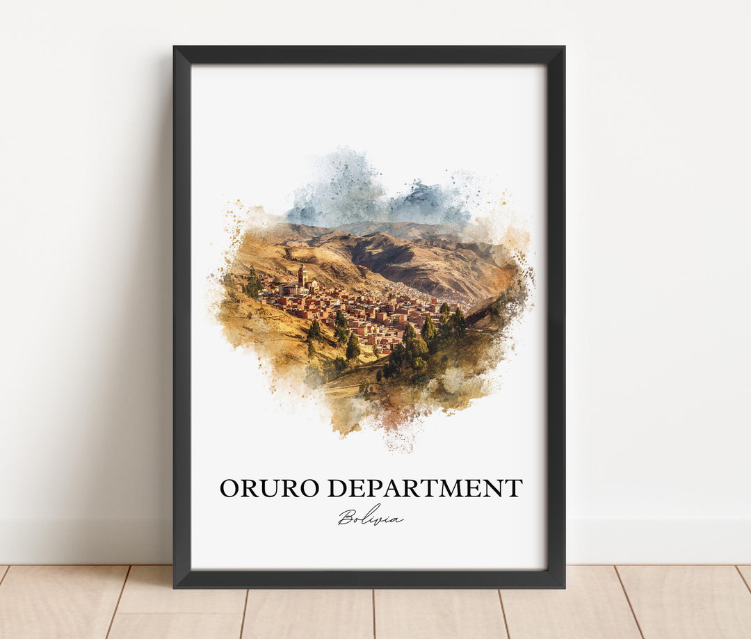 Oruro, Bolivia – Watercolor Art Print