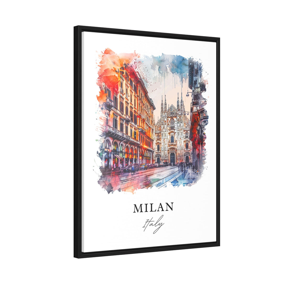 Milan Italy Wall Art, Milan Print, Milan IT Watercolor, Milan Italy Gift,