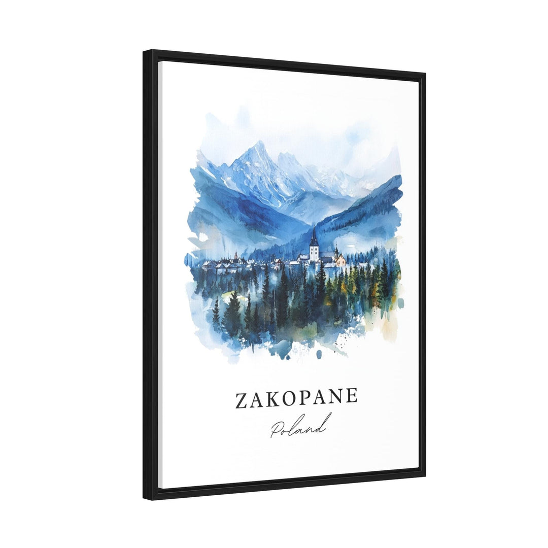 Zakopane Wall Art, Zakopane Poland Print, Tatras Mountains Watercolor Art, Zakopane Gift,