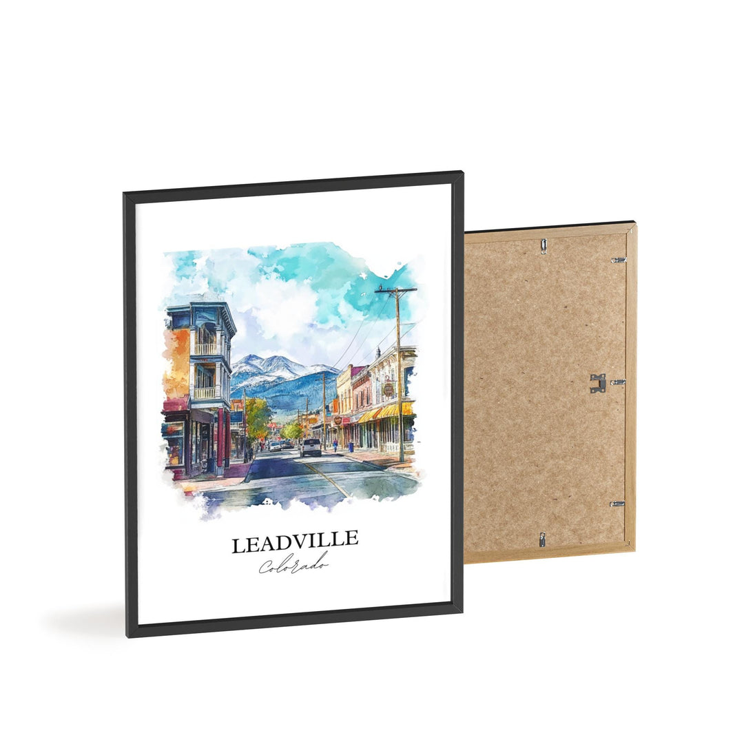 Leadville CO Wall Art, Lake County CO Print, Colorado Watercolor Art, Leadville Gift, Travel Print, Travel Poster, Housewarming Gift