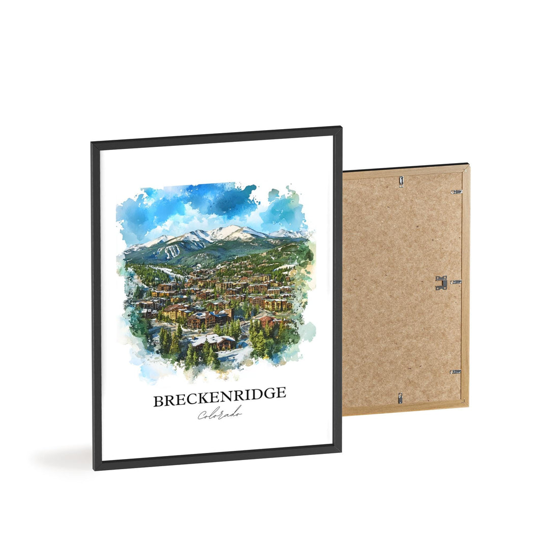 Breckenridge, Colorado, USA – Watercolor Art Print