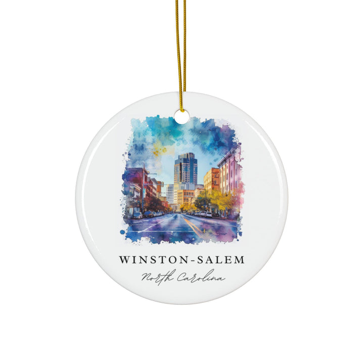 Winston-Salem Ornament: Winston-Salem Souvenir, Winston NC Decor, and Winston North Carolina Christmas Gift