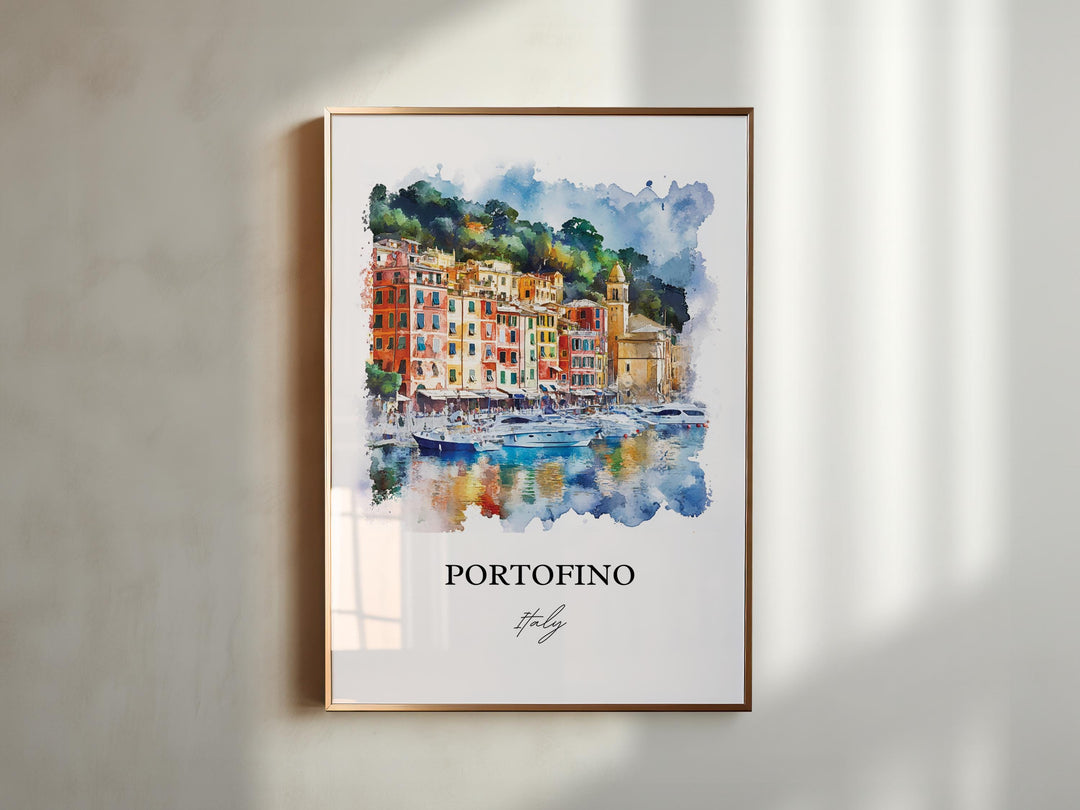 Portofino, Italy – Watercolor Art Print