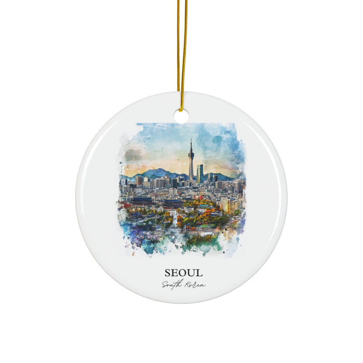Seoul South Korea Ornament: Unique Seoul Souvenir, Seoul Xmas Decor, and Authentic Seoul South Korea Gift