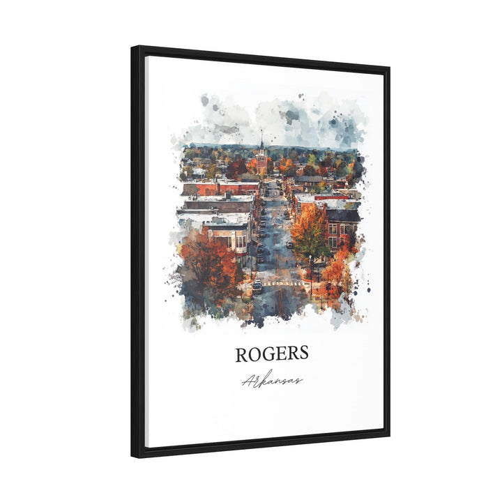 Rogers Arkansas Wall Art, Rogers AR Print, Ozarks Watercolor Art, Benton County Gift, Travel Print, Travel Poster, Housewarming Gift
