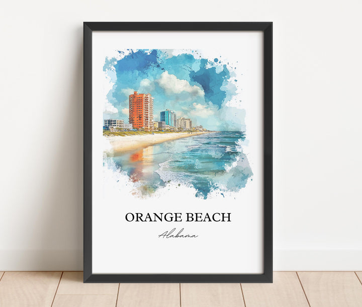 Orange Beach, Alabama – Watercolor Art Print