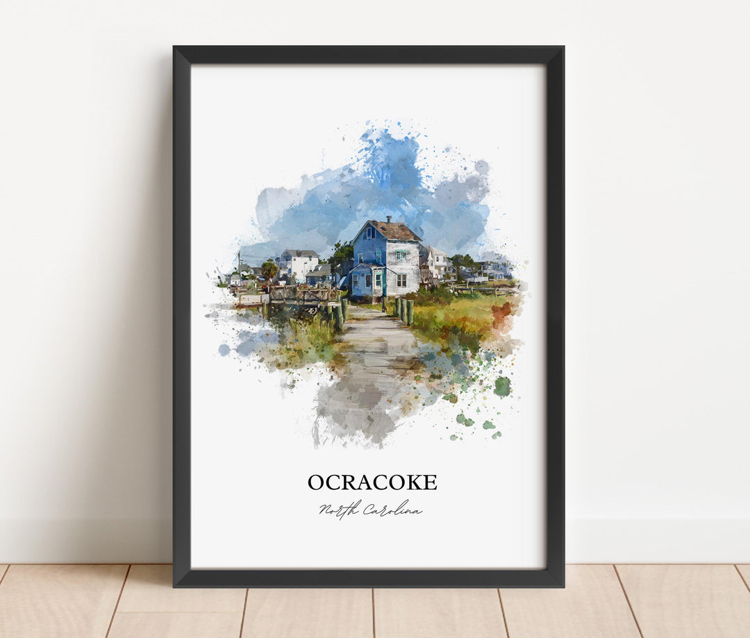 Ocracoke, North Carolina – Watercolor Art Print