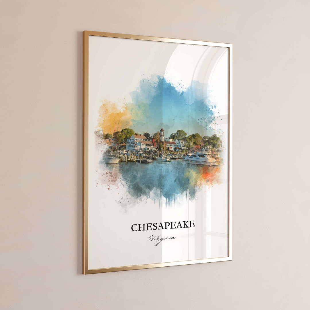 Chesapeake, Virginia – Watercolor Art Print