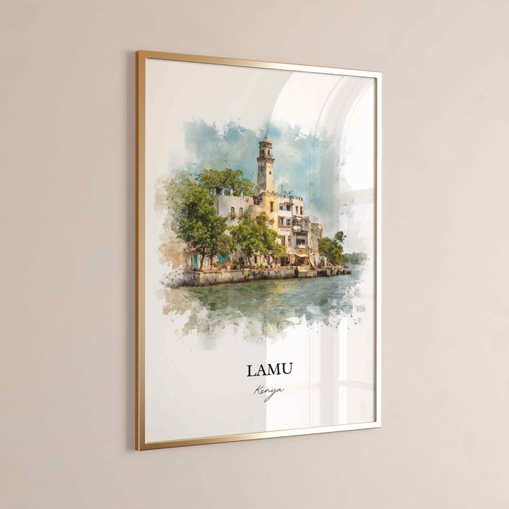 Lamu, Kenya – Watercolor Art Print