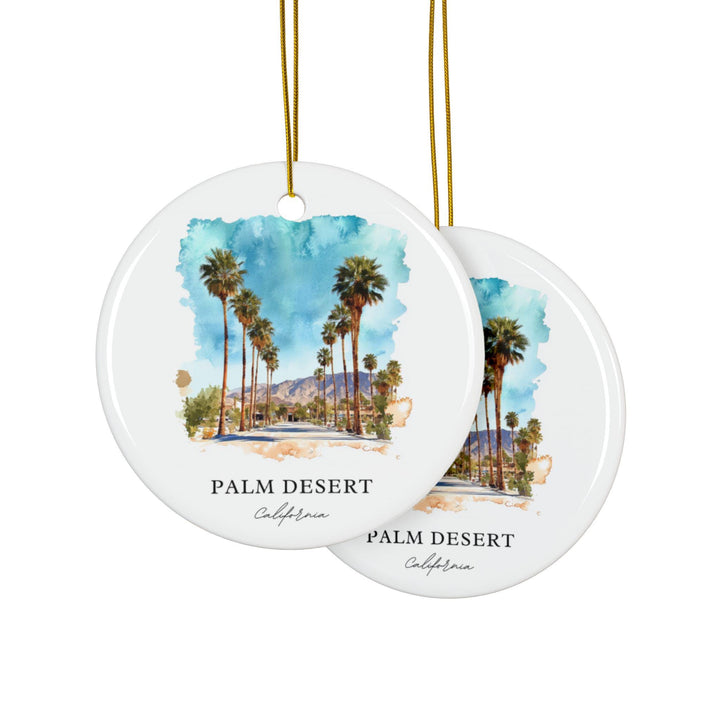 Palm Desert Ornament: Unique Palm Desert Souvenir, Palm Desert Xmas Decor, and Authentic SoCal Gift