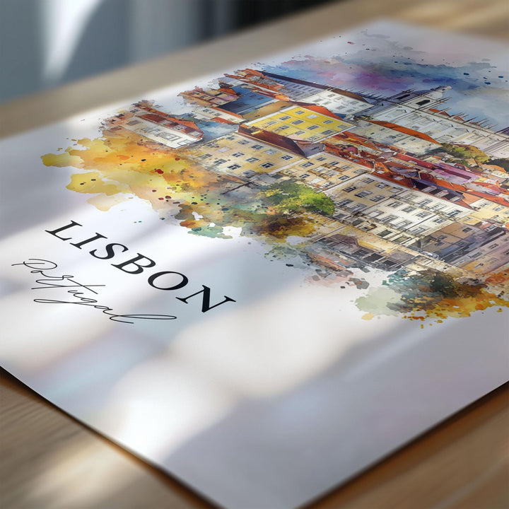 Lisbon, Portugal – Watercolor Art Print