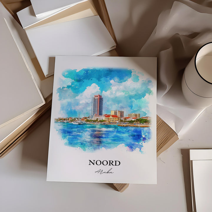 Noord, Aruba – Watercolor Art Print