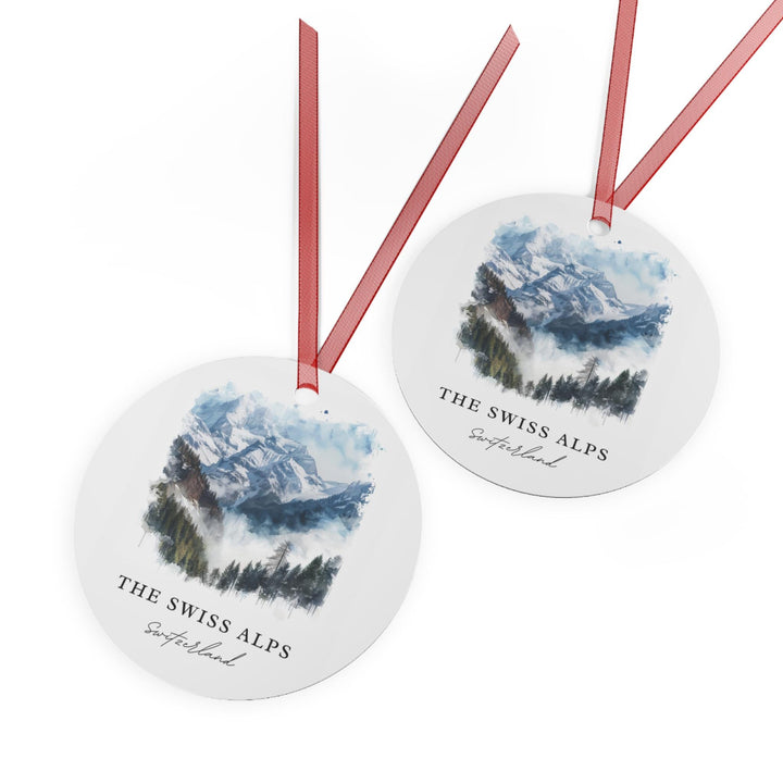 Swiss Alps Ornament: Unique Swiss Alps Souvenir, Swiss Alps Xmas Decor, and Authentic Switzerland Gift