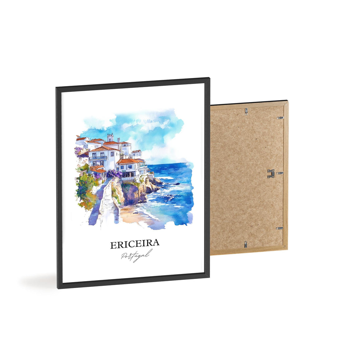Ericeira, Portugal – Watercolor Art Print