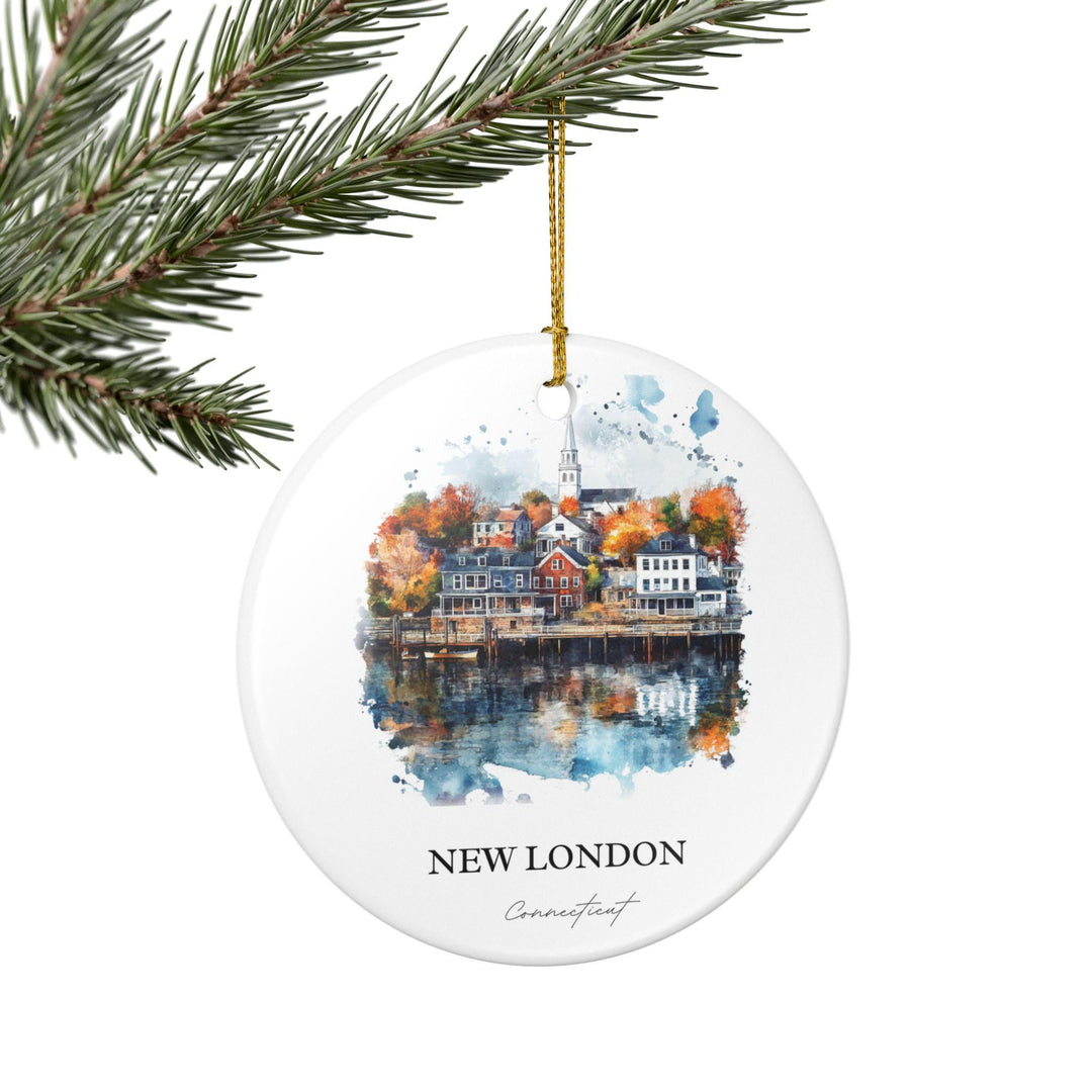 New London CT Ornament: Unique New London CT Souvenir, Connecticut Xmas Decor, and Authentic New London Gift