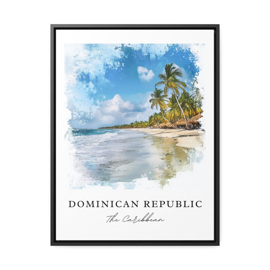 Dominican Republic Wall Art, Republica Dominica Print, DR Watercolor Art, Punta Cana Gift,