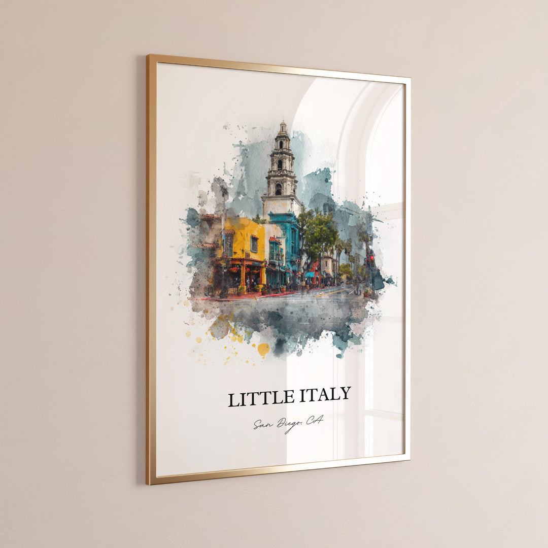 Little Italy, California – Watercolor Art Print