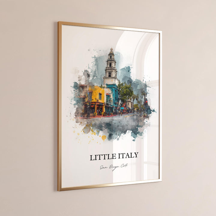 Little Italy, California – Watercolor Art Print