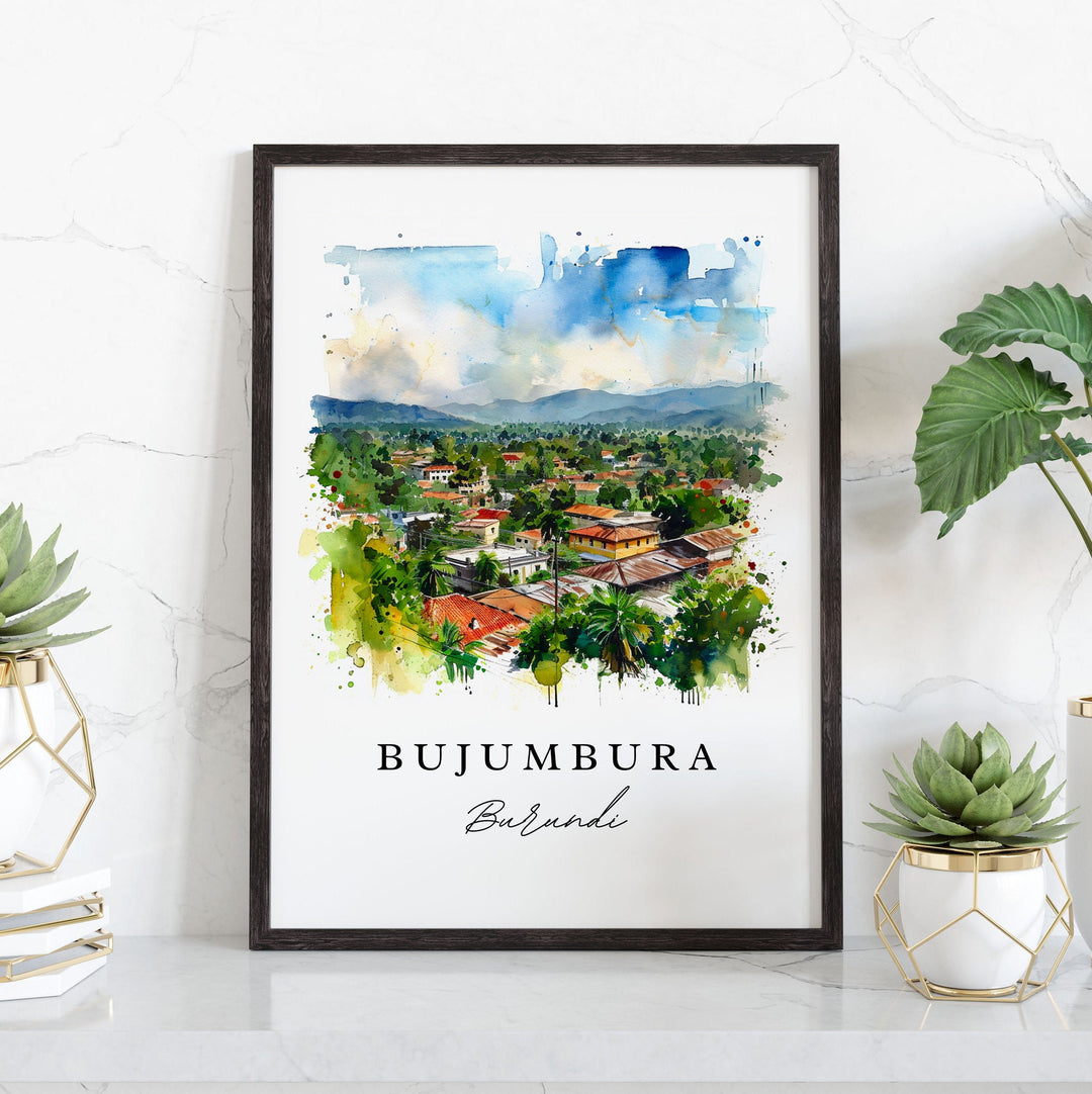 Bujumbura Wall Art - Burundi Print