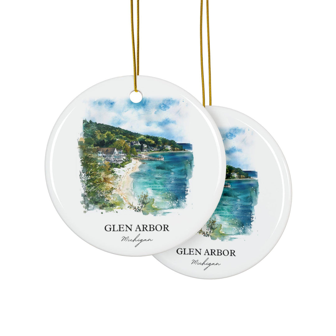Glen Arbor MI Ornament: Unique Glen Arbor Souvenir, Michigan Xmas Decor, and Authentic Glen Arbor Gift