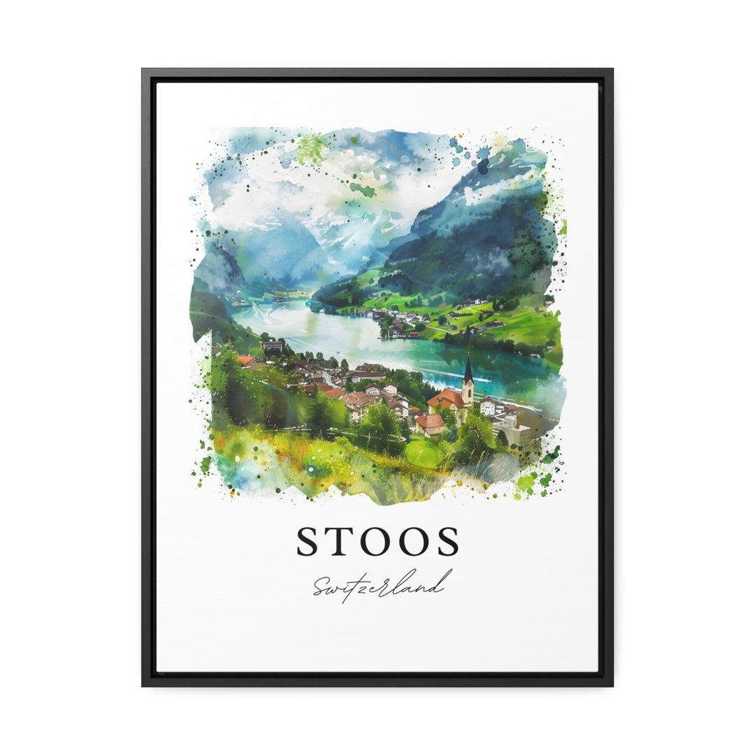 Stoos Switzerland Art, Stoos Print, Morschach Watercolor Art, Schwyz Switzerland Gift,