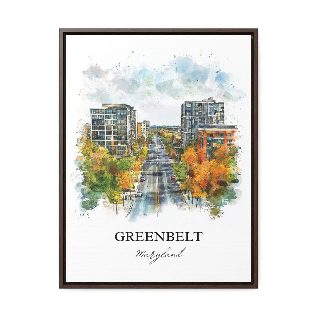 Greenbelt MD Wall Art, Prince George's County Print, Maryland Watercolor Art, Greenbelt Gift, Travel Print, Travel Poster, Housewarming Gift