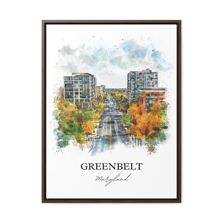 Greenbelt MD Wall Art, Prince George's County Print, Maryland Watercolor Art, Greenbelt Gift, Travel Print, Travel Poster, Housewarming Gift