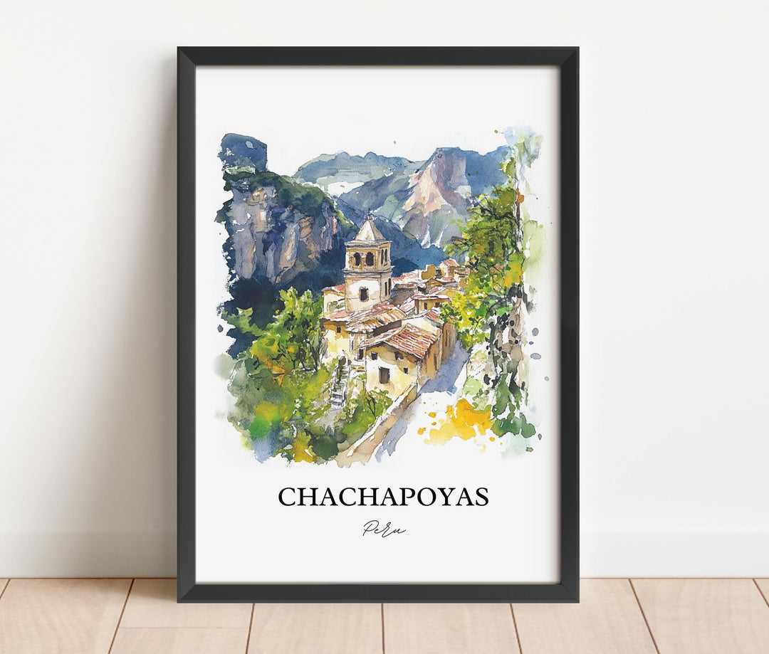 Chachapoyas Wall Art, Northern Peru Print, Peru Watercolor Art, Chachapoyas Gift, Travel Print, Travel Poster, Housewarming Gift