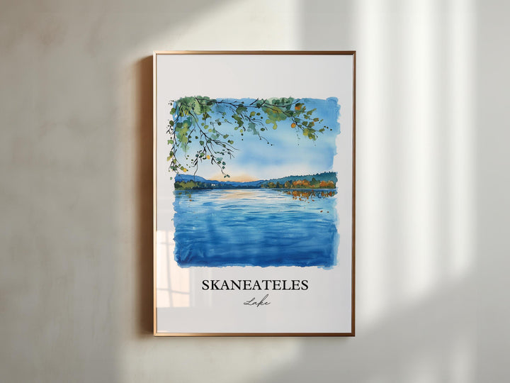 Skaneateles Lake Wall Art, Finger Lakes Print, New York State Artwork, Skaneateles Lake Gift, Travel Print, Travel Poster, Housewarming Gift