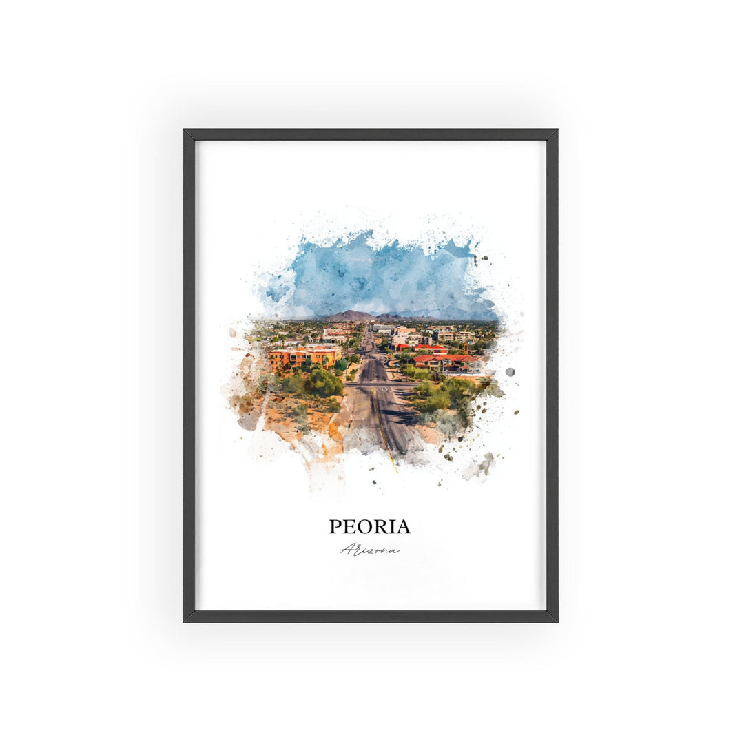 Peoria, Arizona – Watercolor Art Print