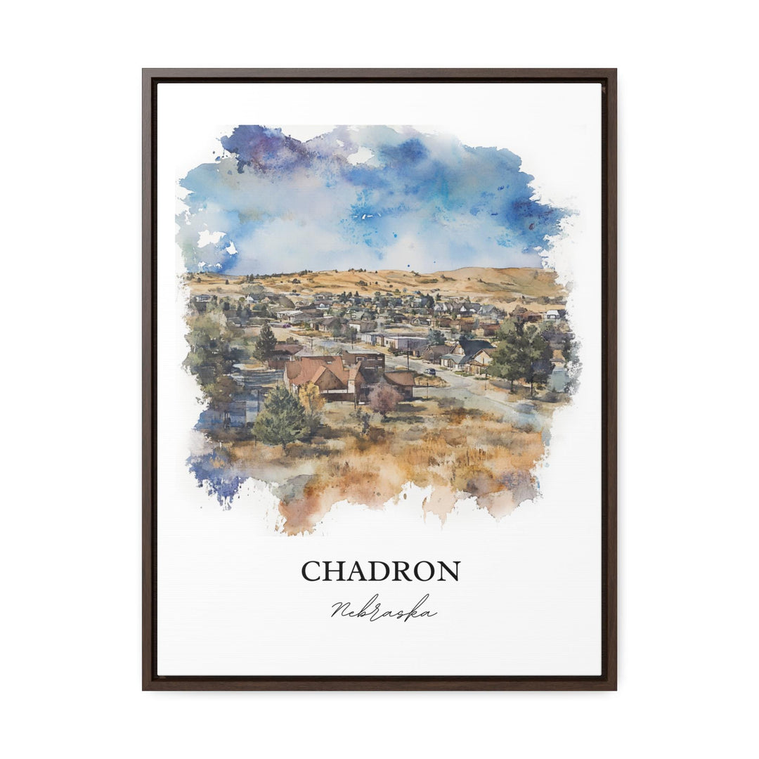 Chadron Nebraska Wall Art, Dawes County NE Print, Nebraska Watercolor Art, Chadron Gift, Travel Print, Travel Poster, Housewarming Gift