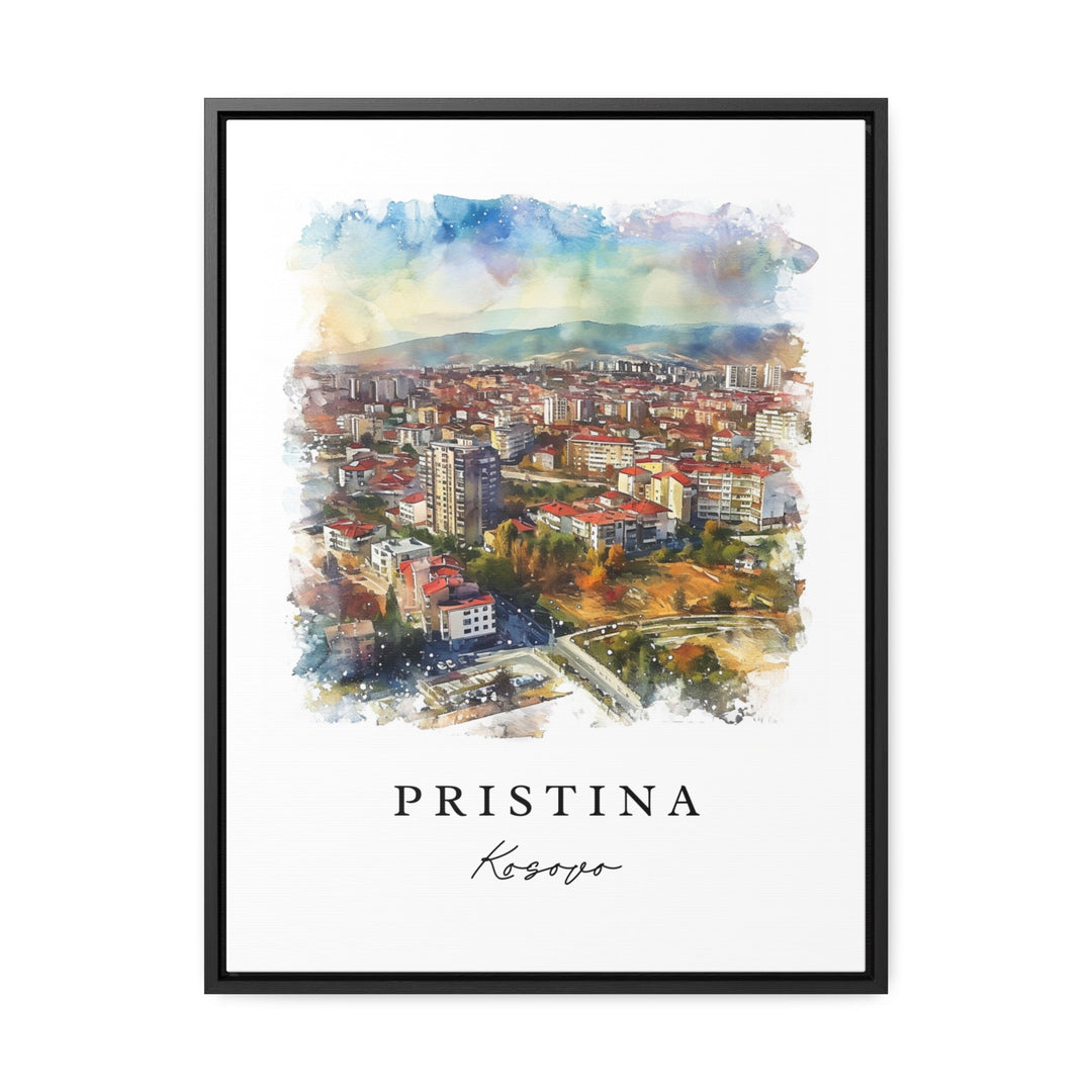 Pristina watercolor travel art - Kosovo, Pristina print, Wedding gift, Birthday present, Custom Text, Perfect Gift