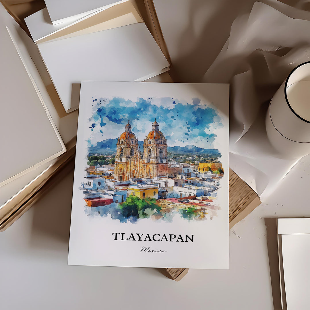 Tlayacapan Wall Art, Morelos State Print, Mexico Watercolor Art, Tlayacapan MX Gift, Travel Print, Travel Poster, Housewarming Gift