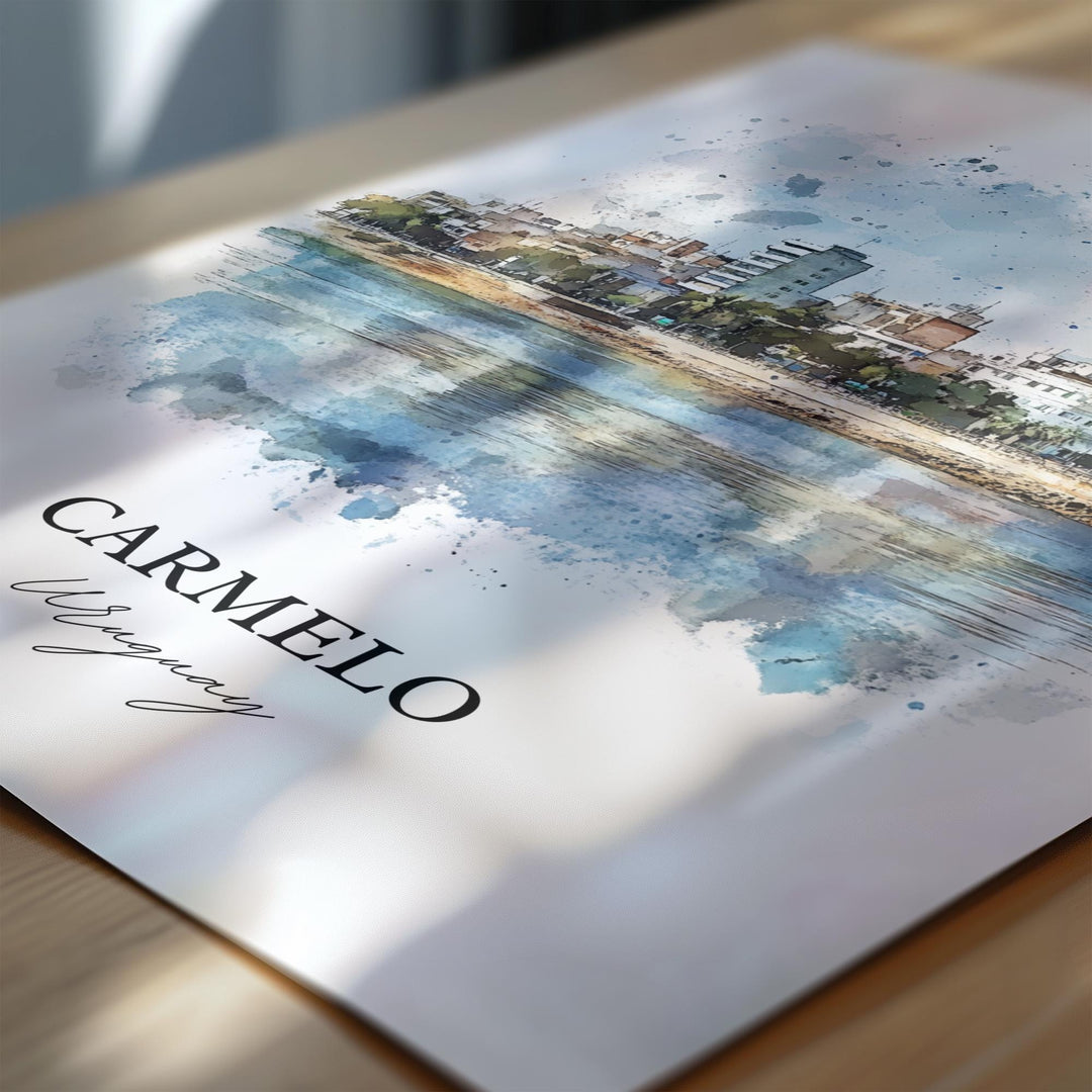 Carmelo Uruguay Wall Art, Uruguay Print, Uruguay Watercolor Art, Carmelo Uruguay Gift, Travel Print, Travel Poster, Housewarming Gift