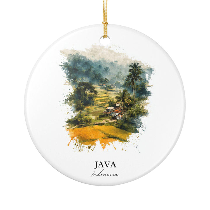 Java Indonesia Ornament: Unique Java Souvenir, Java Indonesia Xmas Decor, and Authentic Indonesia Gift