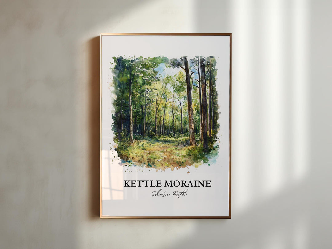 Kettle Moraine State Park Wall Art, Whitewater Lake Print, WI Artwork, Kettle Moraine Gift, Travel Print, Travel Poster, Housewarming Gift