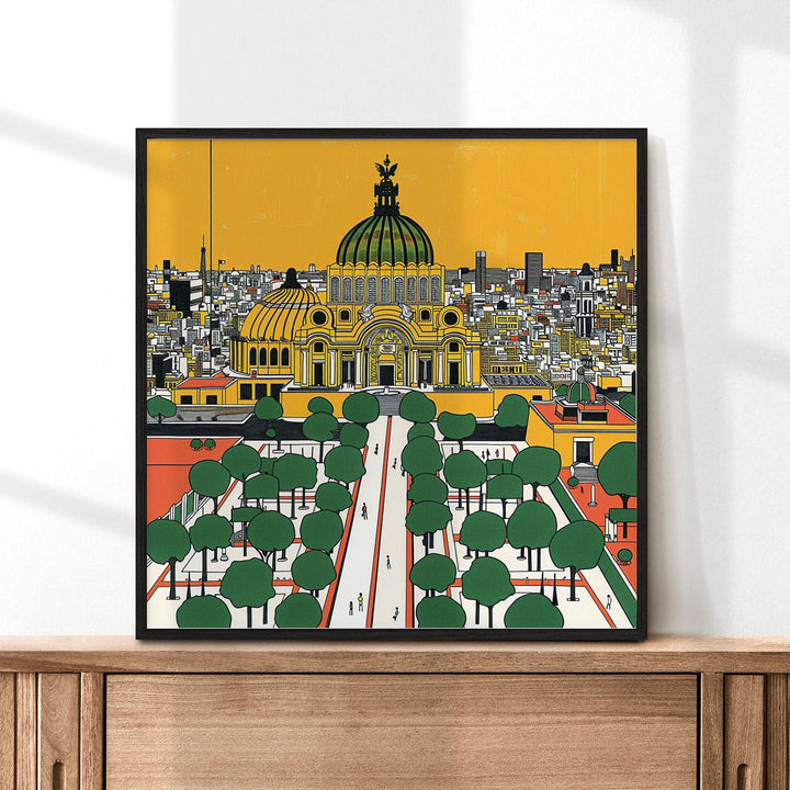Unique Mexico City Art, Mexico City Print, Modern Mexico City Art, CDMX Gift, Travel Poster, Housewarming Gift