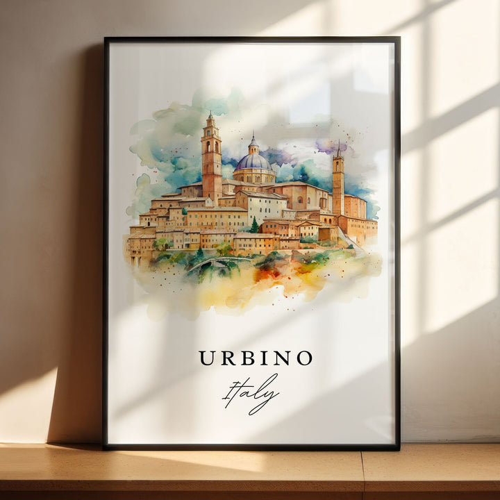 Urbino Italy wall art - Italy, Urbino IT print, Urbino Italia Wedding gift, Urbino Birthday present, Custom Text, Perfect Gift