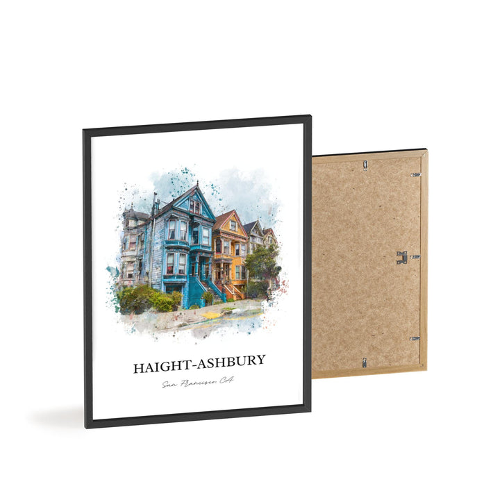 Haight-Ashbury, California – Watercolor Art Print