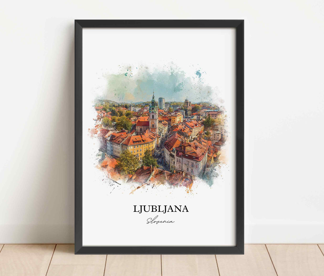Ljubljana, Slovenia – Watercolor Art Print
