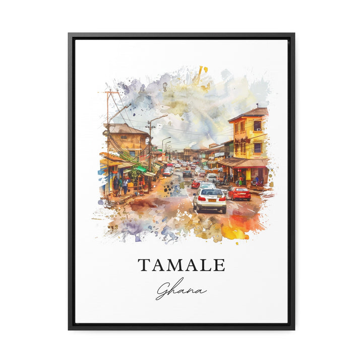 Tamale Ghana Art, Ghana Print, Tamale Ghana Watercolor Art, Tamale Ghana Gift,