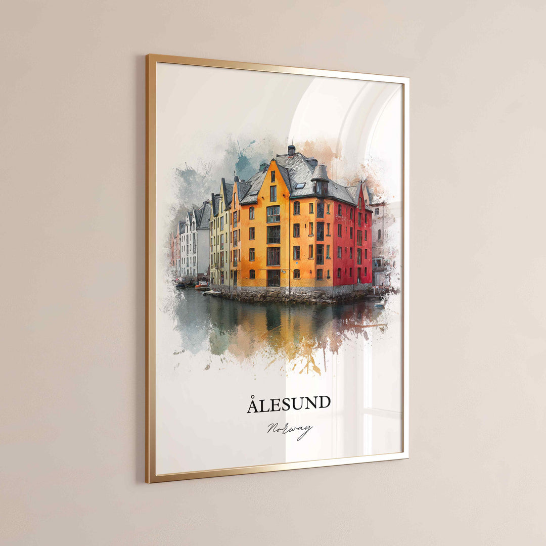 Ålesund, Norway – Watercolor Art Print