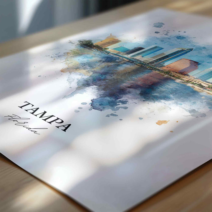 Tampa, Florida – Watercolor Art Print