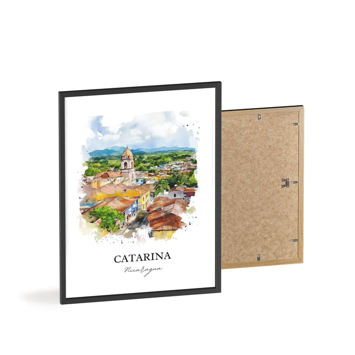 Catarina Wall Art, Masaya Dept Print, Nicaragua Watercolor Art, Catarina Gift, Travel Print, Travel Poster, Housewarming Gift