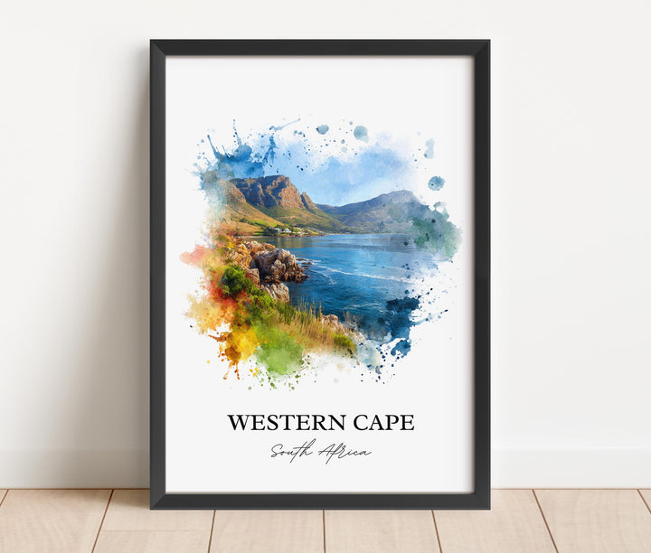Western Cape Wall Art, South Africa Print, South Africa Watercolor Art, Western Cape Gift, Travel Print, Travel Poster, Housewarming Gift