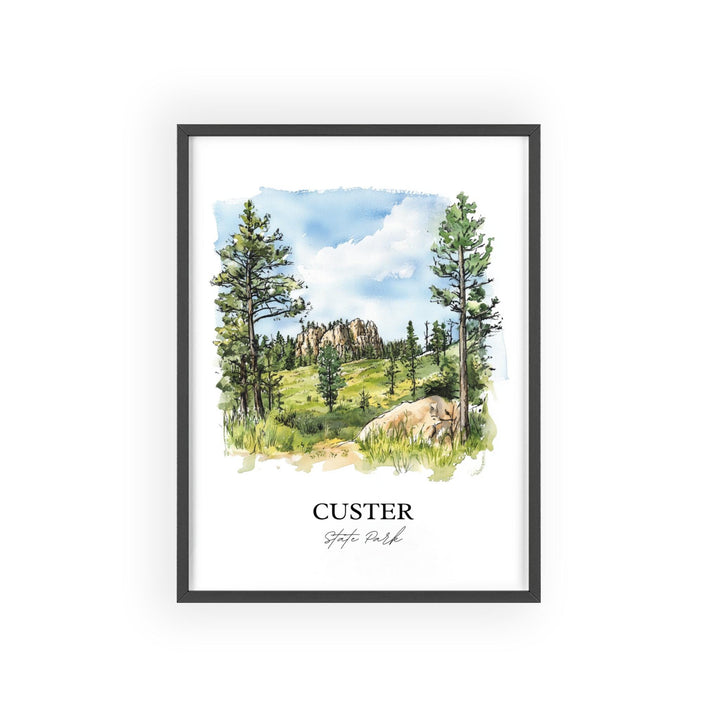 Custer State Park Wall Art, South Dakota Print, Rapid City Artwork, Custer State Park Gift, Travel Print, Travel Poster, Housewarming Gift