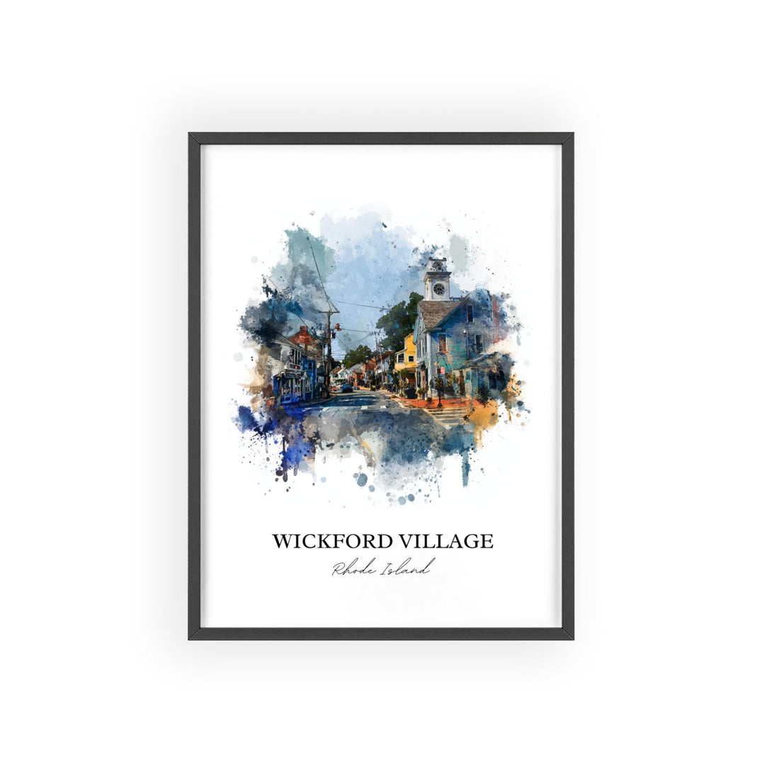 Wickford, Rhode Island – Watercolor Art Print