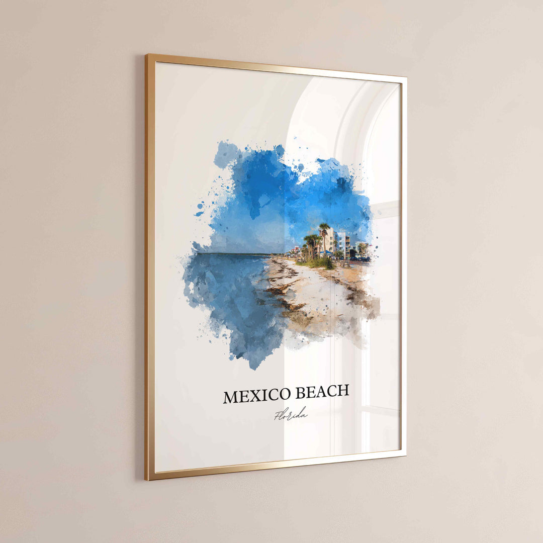 Mexico Beach, FL – Watercolor Art Print