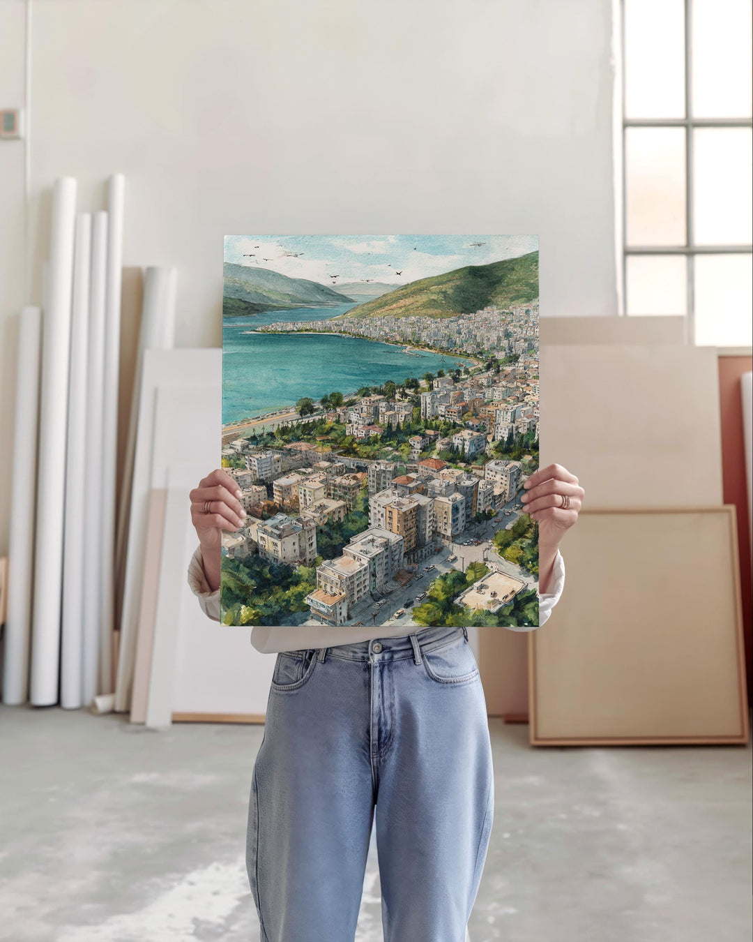 Sarandë, Albania – Watercolor Art Print