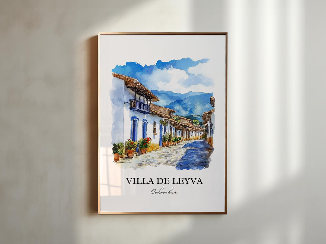 Villa de Leyva Wall Art, Bogotá Print, Colombia Watercolor Art, Villa de Leyva Gift, Travel Print, Travel Poster, Housewarming Gift